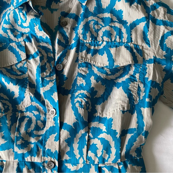 Dries Van Noten Blue Nautical A Line Buttoned Dress - Picture 4 of 10